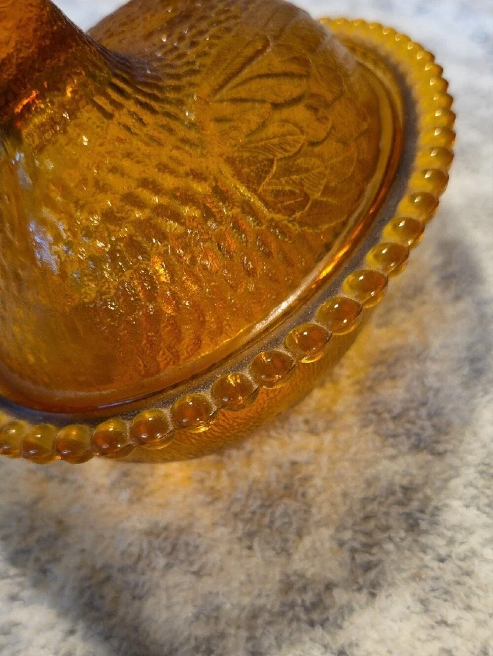 Vintage Mid-Century Modern Indiana Glass Amber 